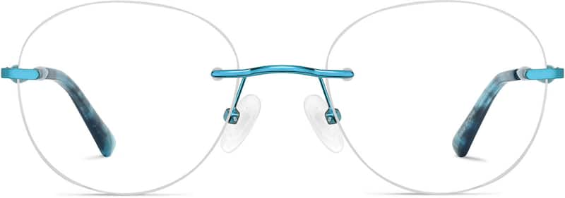 Blue Rimless Glasses