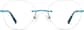 Front view of Customizable Rimless Glasses 3234416 in Blue thumbnail