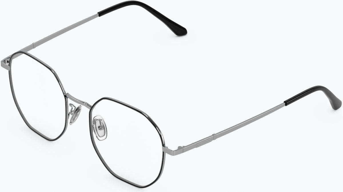 Angle view of Rhythm & Views Glasses 3235111 in Silver thumbnail
