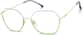 Angle view of Geometric Glasses 3235224 in Green thumbnail