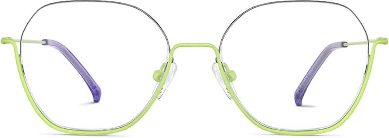 Green Geometric Glasses