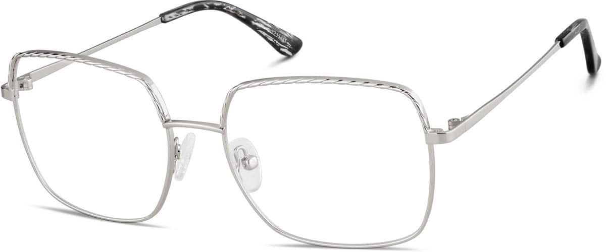 Angle view of Square Glasses 3235411 in Silver