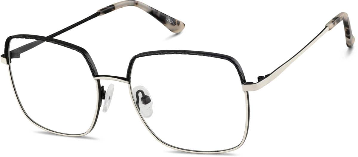 Angle view of Square Glasses 3235421 in Black