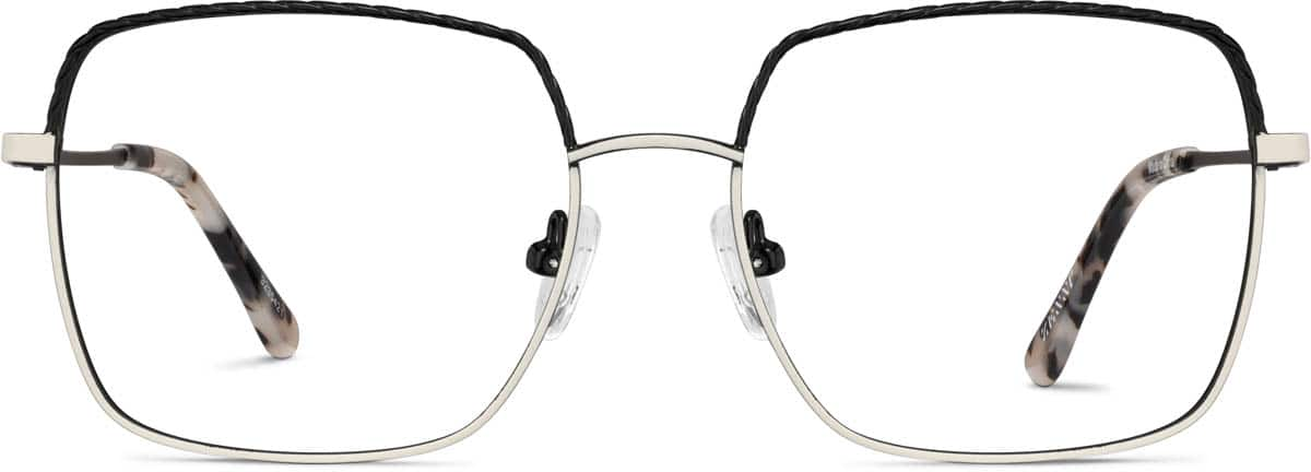 Front view of Square Glasses 3235421 in Black