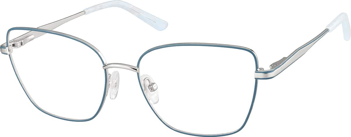 Angle view of Cat-Eye Glasses 3235516 in Blue