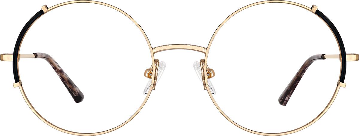 Round silver glasses sales