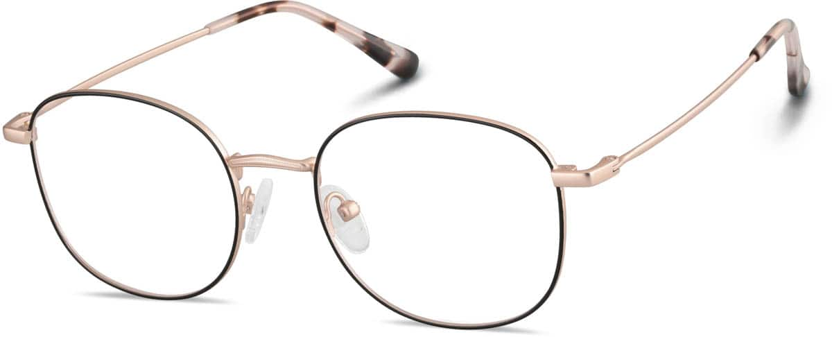 Angle view of Square Glasses 3237519 in Rose Gold