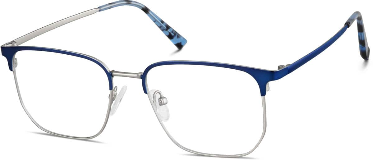 Angle view of Browline Glasses 3237611 in Blue