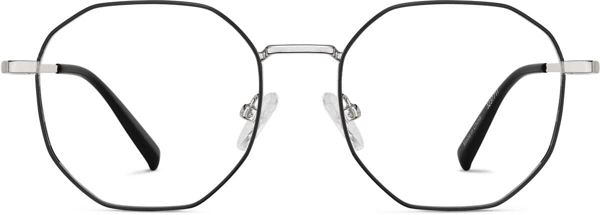 Front view of Geometric Glasses 3237711 in Silver