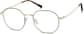 Angle view of Geometric Glasses 3237714 in Gold thumbnail