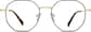 Front view of Geometric Glasses 3237714 in Gold thumbnail