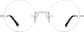 Front view of Rimless Glasses 3237811 in Silver thumbnail