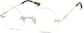 Angle view of Rimless Glasses 3237814 in Gold thumbnail