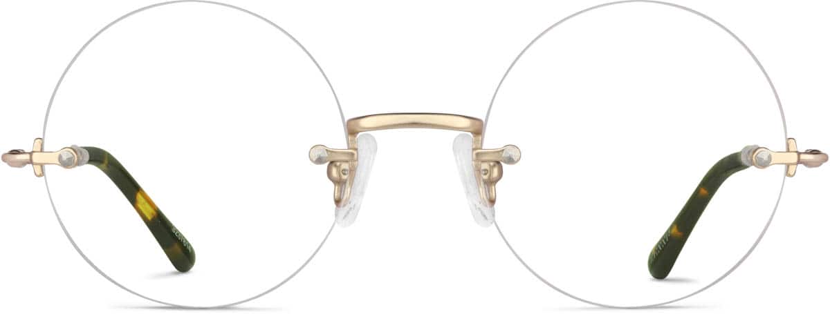 Front view of Rimless Glasses 3237814 in Gold