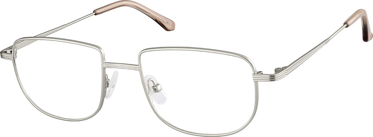 Silver Rectangle Glasses #3237911 | Zenni Optical