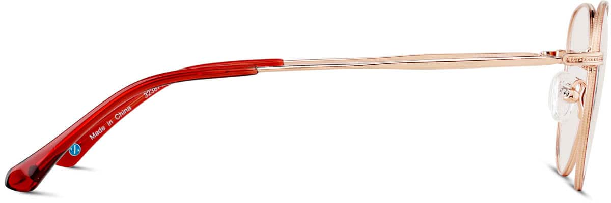 Side view of Round Glasses 3238718 in Red