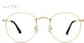 Front view of Captain Glasses 3238814 in Gold thumbnail