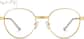 Front view of High Flyin’ Glasses 3238914 in Gold thumbnail