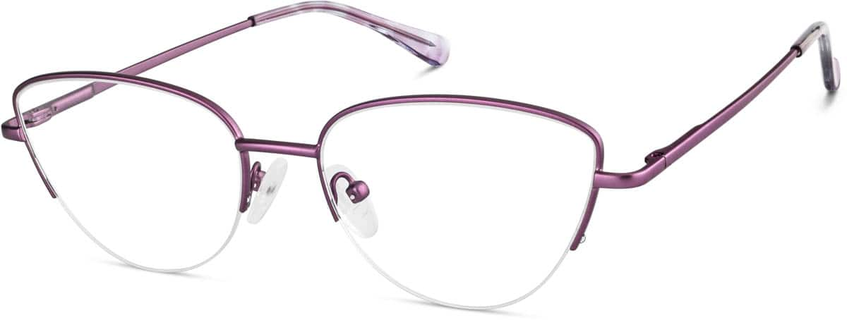 Angle view of Half-Rim Glasses 3239117 in Purple