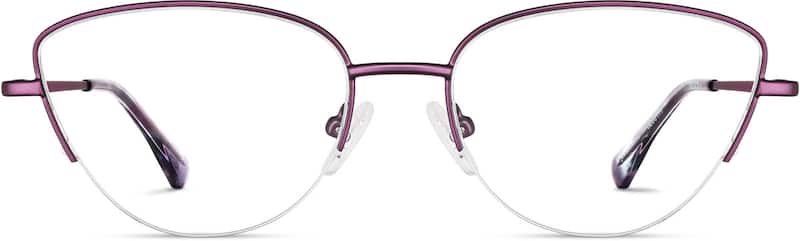 Purple Half-Rim Glasses