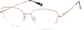 Angle view of Half-Rim Glasses 3239119 in Rose Gold thumbnail