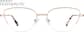Front view of Half-Rim Glasses 3239119 in Rose Gold thumbnail