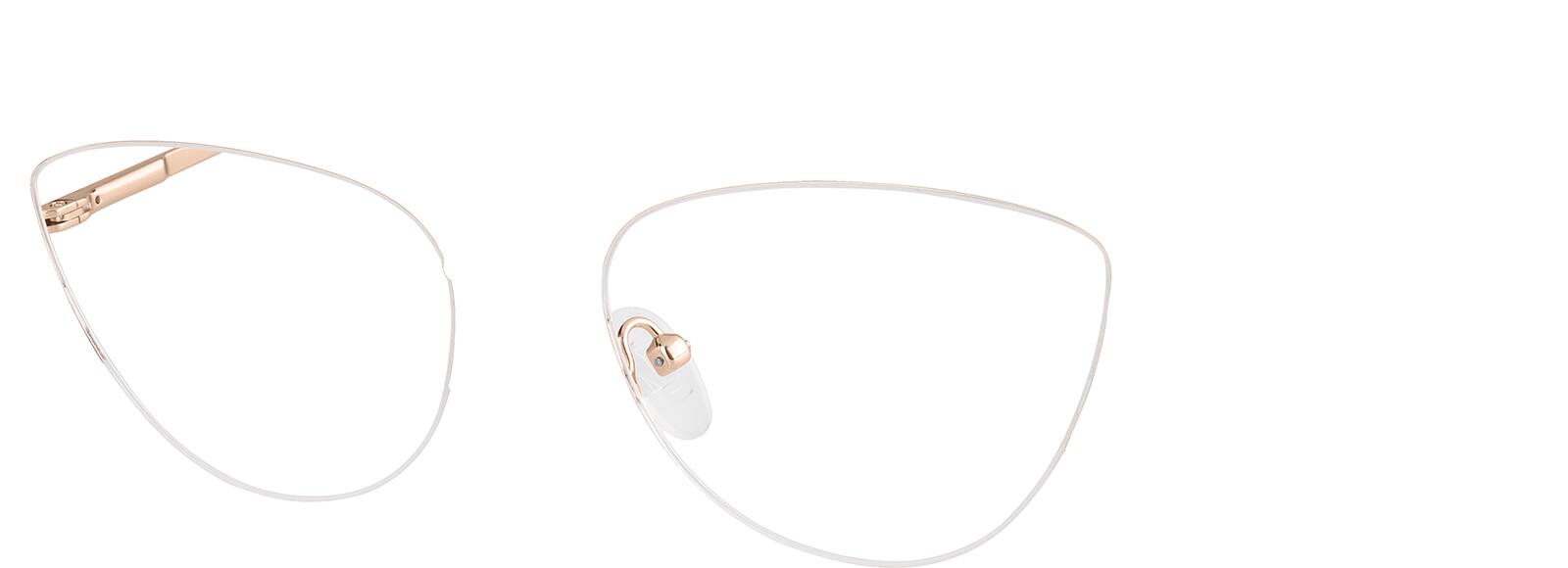 ◆ ミーニ Rose Gold Half-Rim Glasses #3239119 | Zenni Optical