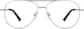 Front view of Aviator Glasses 3239211 in Silver thumbnail