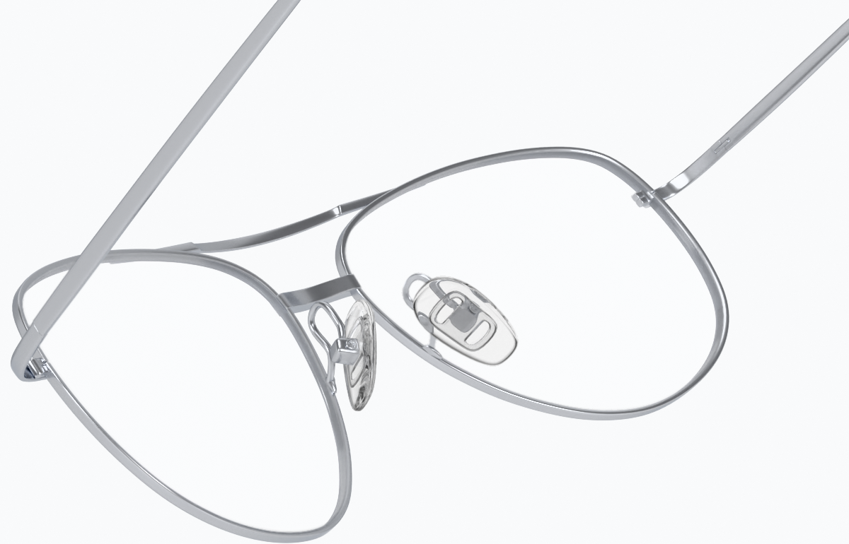 See-through view of Aviator Glasses 3239211 in Silver thumbnail