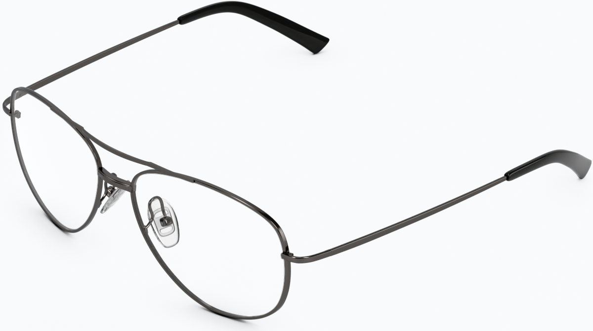 Angle view of Aviator Glasses 3239212 in Steel Gray thumbnail
