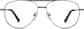 Front view of Aviator Glasses 3239212 in Steel Gray thumbnail