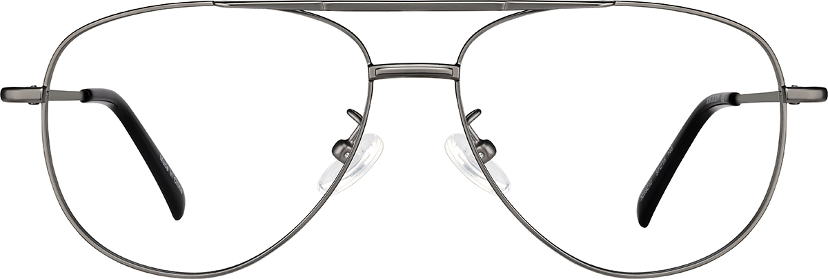Steel Gray Aviator Glasses #3239212