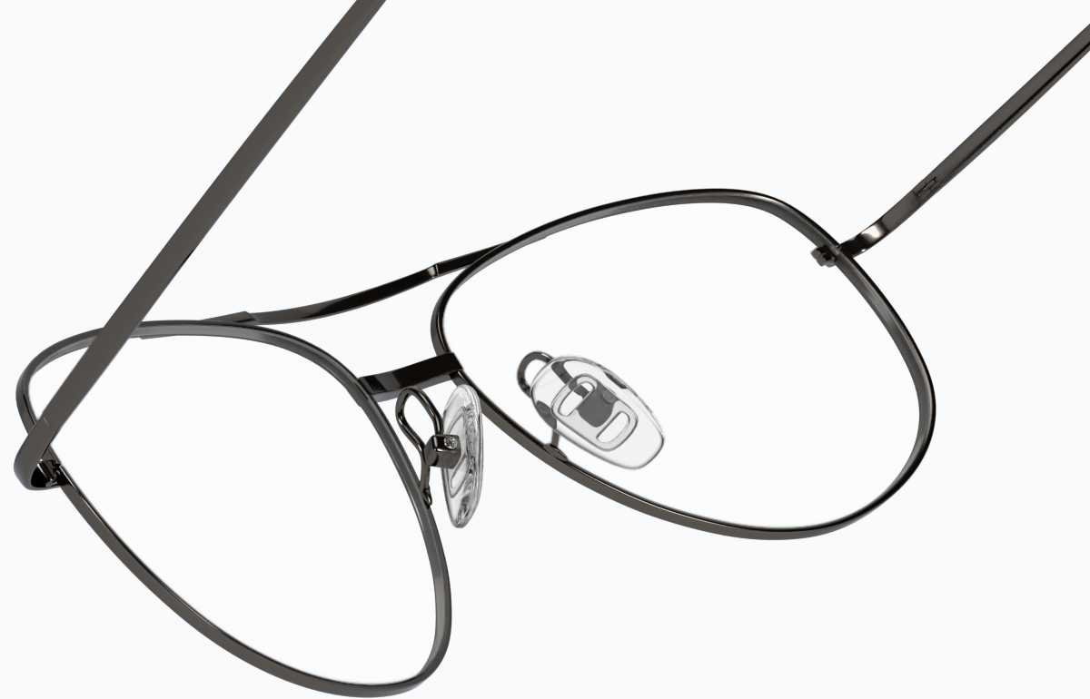 See-through view of Aviator Glasses 3239212 in Steel Gray thumbnail