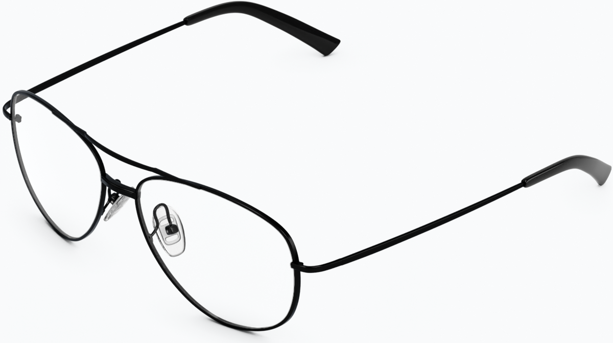 Angle view of Aviator Glasses 3239221 in Black thumbnail