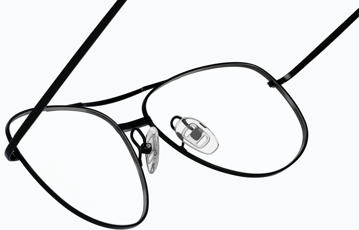 See-through view of Aviator Glasses 3239221 in Black thumbnail