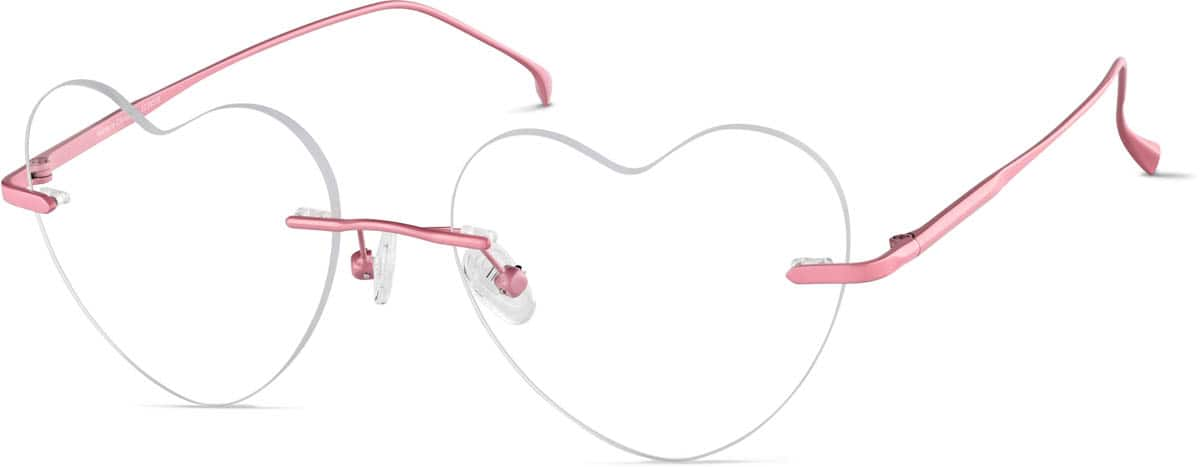 Angle view of Rimless Glasses 3239319 in Pink