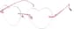Angle view of Customizable Rimless Glasses 3239319 in Pink thumbnail