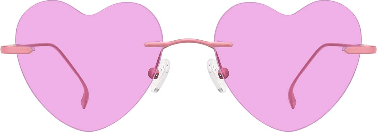 Pink Customizable Rimless Glasses #3239319 | Zenni Optical