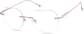 Angle view of Customizable Rimless Glasses 3239419 in Rose Gold thumbnail