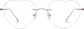 Front view of Customizable Rimless Glasses 3239419 in Rose Gold thumbnail