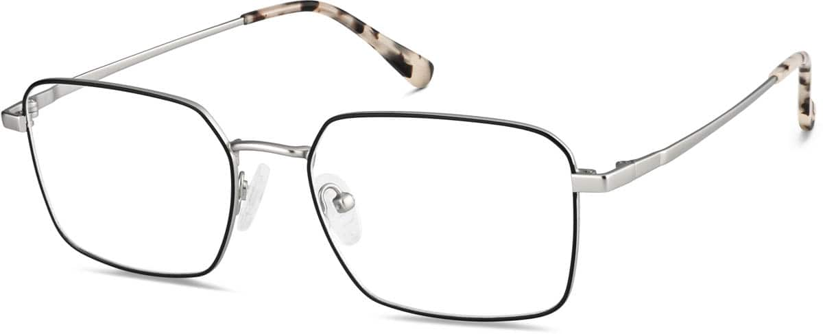 Angle view of Rectangle Glasses 3239511 in Silver