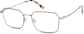 Angle view of Square Glasses 3239511 in Silver thumbnail