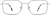 Front view of Rectangle Glasses 3239511 in Silver thumbnail