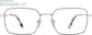 Front view of Square Glasses 3239511 in Silver thumbnail