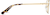 Side view of Rectangle Glasses 3239514 in Gold thumbnail