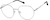 Angle view of Geometric Glasses 3239611 in Silver thumbnail