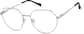 Angle view of Geometric Glasses 3239611 in Silver thumbnail