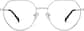 Front view of Geometric Glasses 3239611 in Silver thumbnail
