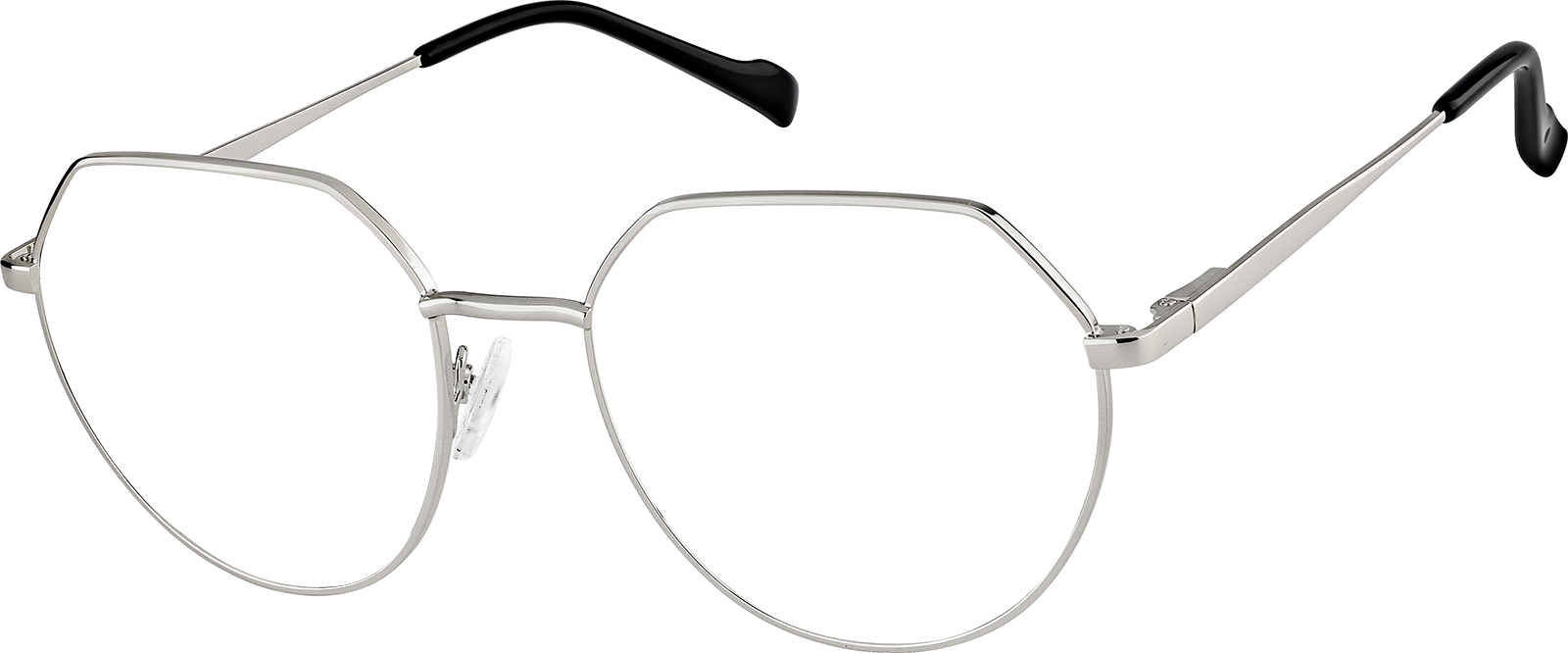 Silver Geometric Glasses #3239611 | Zenni Optical Canada