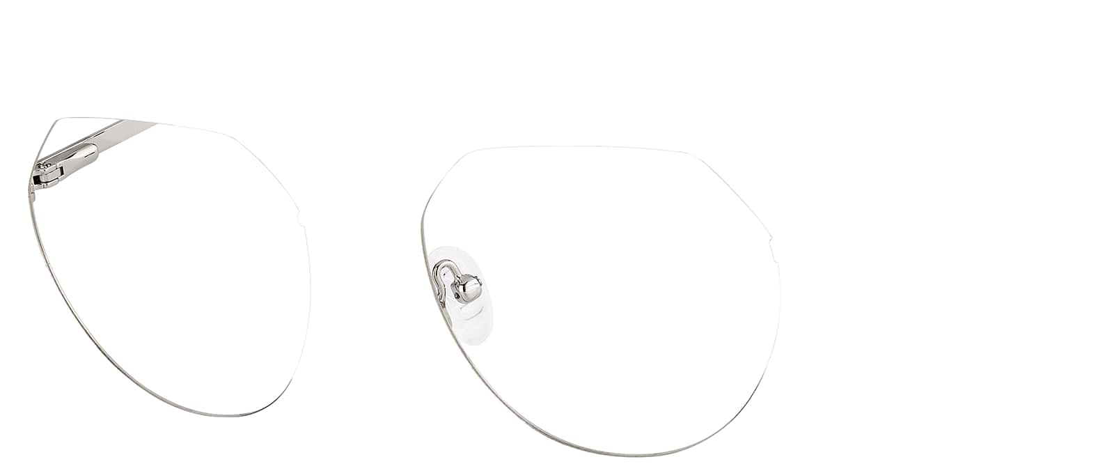 Silver Geometric Glasses #3239611 | Zenni Optical